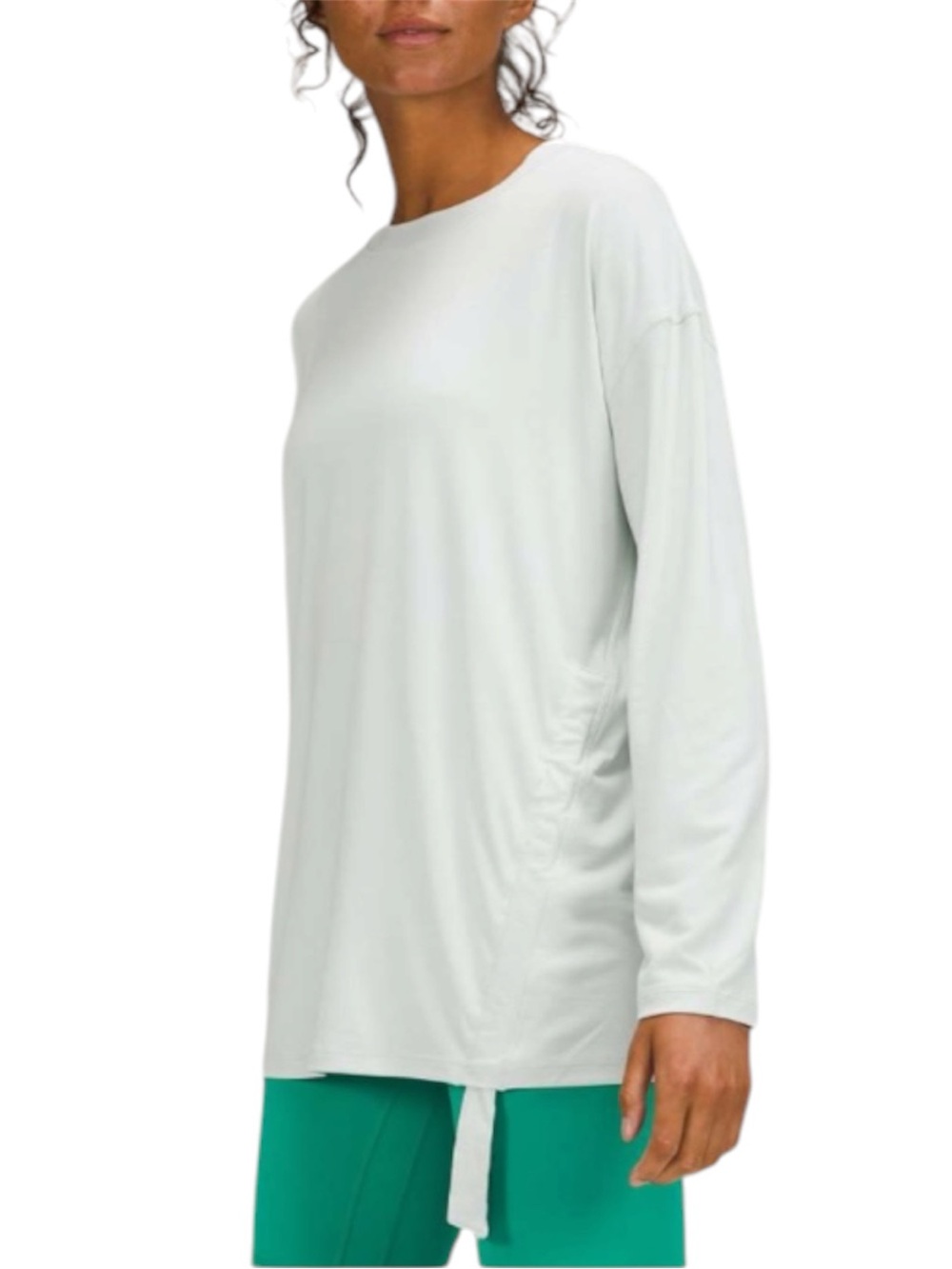 Lululemon Side Cinch Long Sleeve Crew Ocean Air Size M/L